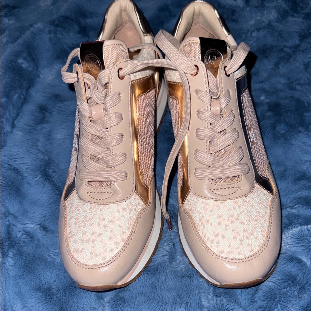 Michael Kors Pink and Rose Gold Women's Sneakers - Picture 3 of 4